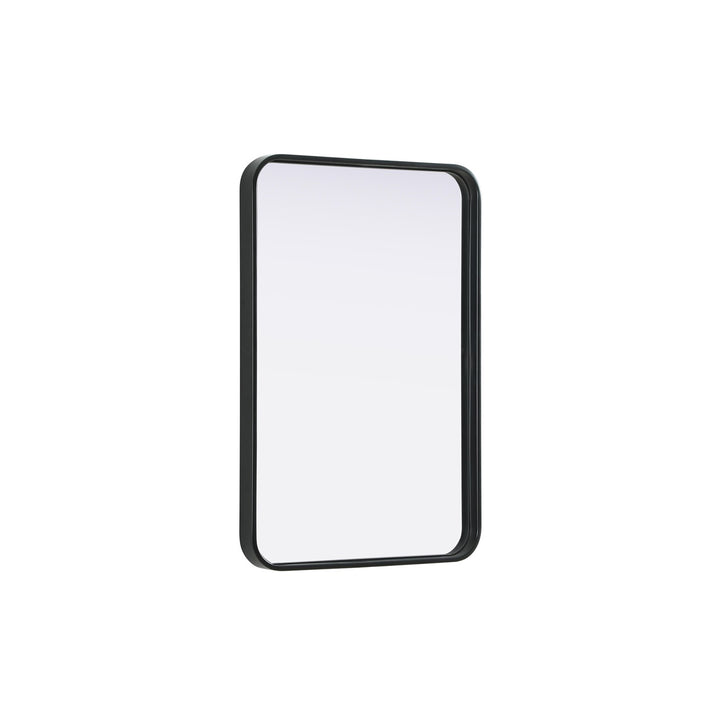Contour Metal Rectangle Mirror 20X30 In Black - View 4 - Joshua Marshal