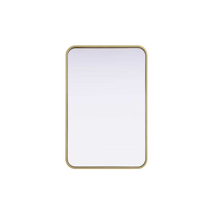 Contour Metal Rectangle Mirror 20X30 In Brass - View 3 - Joshua Marshal