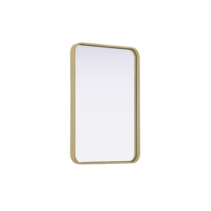 Contour Metal Rectangle Mirror 20X30 In Brass - View 4 - Joshua Marshal