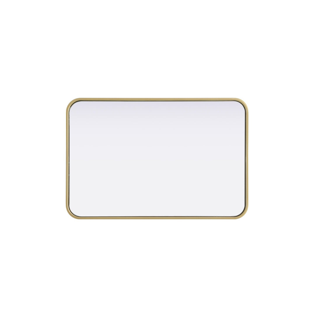Contour Metal Rectangle Mirror 20X30 In Brass - View 5 - Joshua Marshal