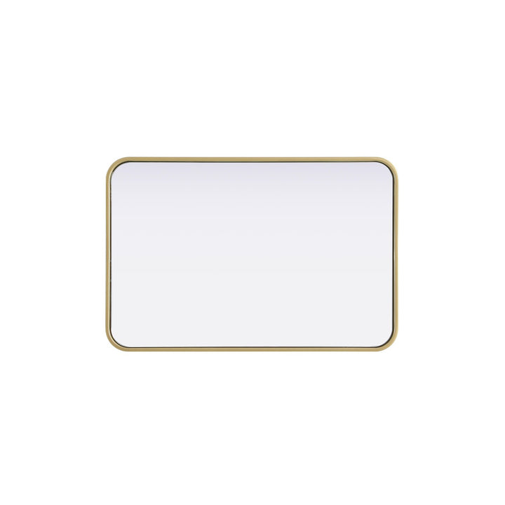 Contour Metal Rectangle Mirror 20X30 In Brass - View 5 - Joshua Marshal