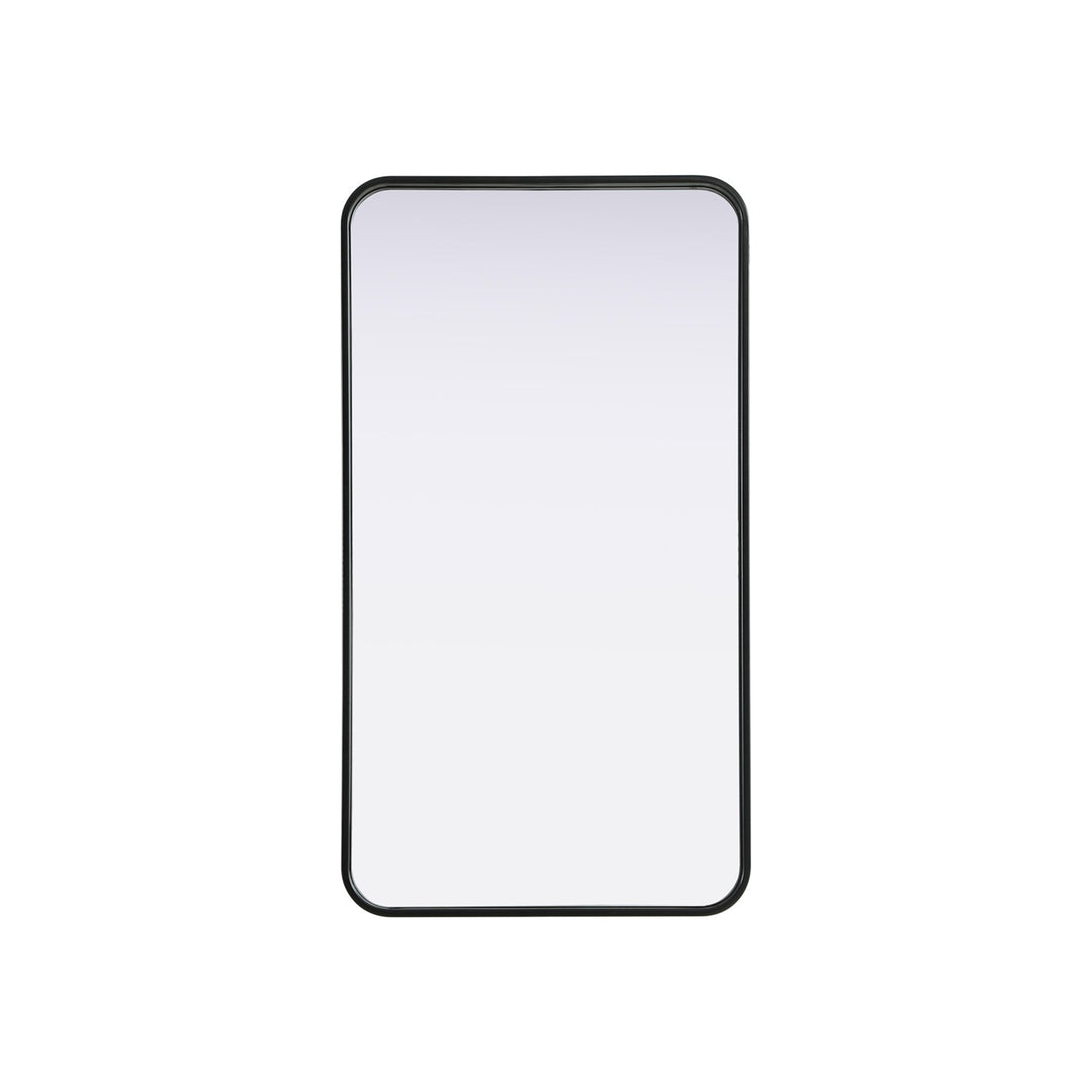 Contour Metal Rectangle Mirror 20X36 In Black - View 3 - Joshua Marshal