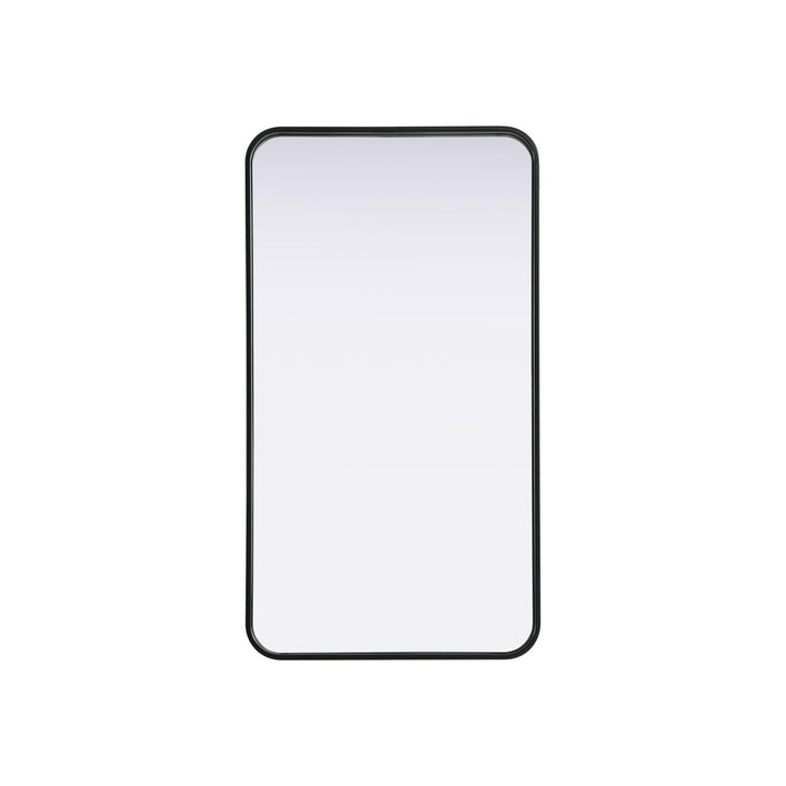 Contour Metal Rectangle Mirror 20X36 In Black - View 3 - Joshua Marshal