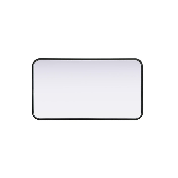 Contour Metal Rectangle Mirror 20X36 In Black - View 4 - Joshua Marshal