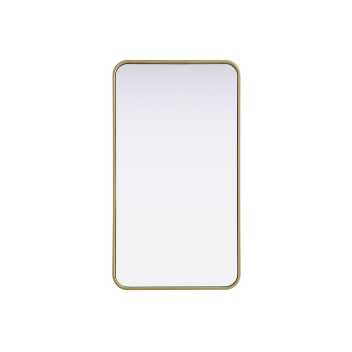 Contour Metal Rectangle Mirror 20X36 In Brass - View 3 - Joshua Marshal