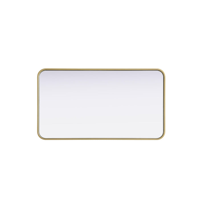 Contour Metal Rectangle Mirror 20X36 In Brass - View 5 - Joshua Marshal