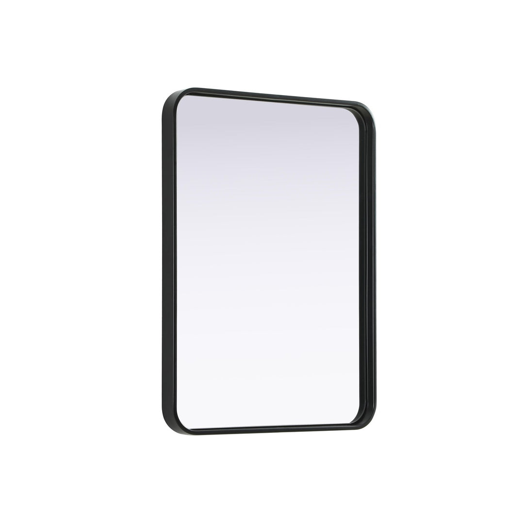 Contour Metal Rectangle Mirror 22X30 In Black - View 4 - Joshua Marshal