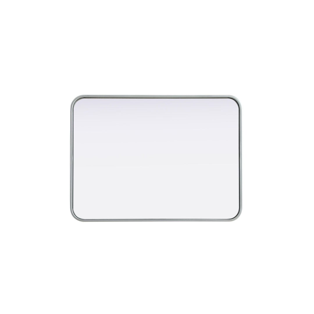 Contour Metal Rectangle Mirror 22X30 In Silver - View 4 - Joshua Marshal