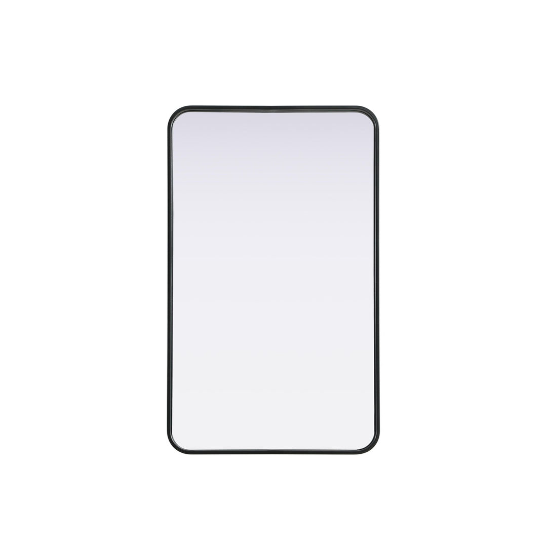 Contour Metal Rectangle Mirror 22X36 In Black - View 3 - Joshua Marshal