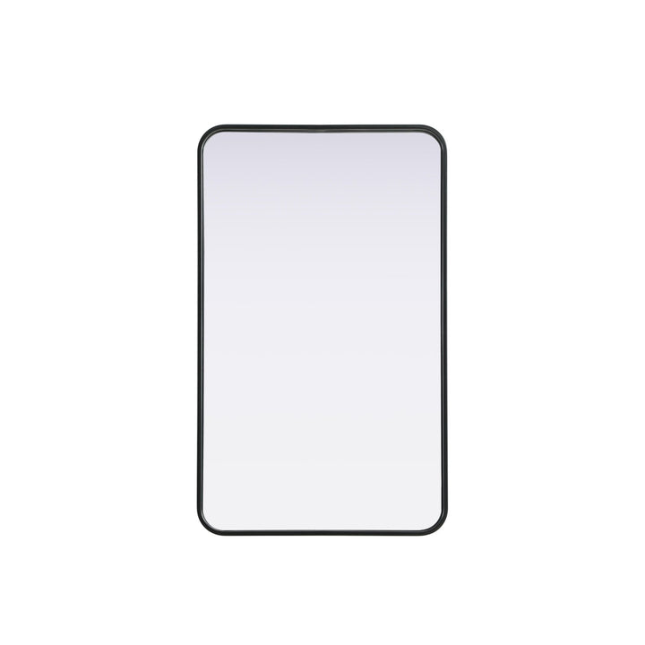 Contour Metal Rectangle Mirror 22X36 In Black - View 3 - Joshua Marshal