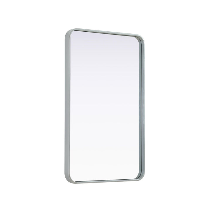 Contour Metal Rectangle Mirror 22X36 In Silver - View 4 - Joshua Marshal