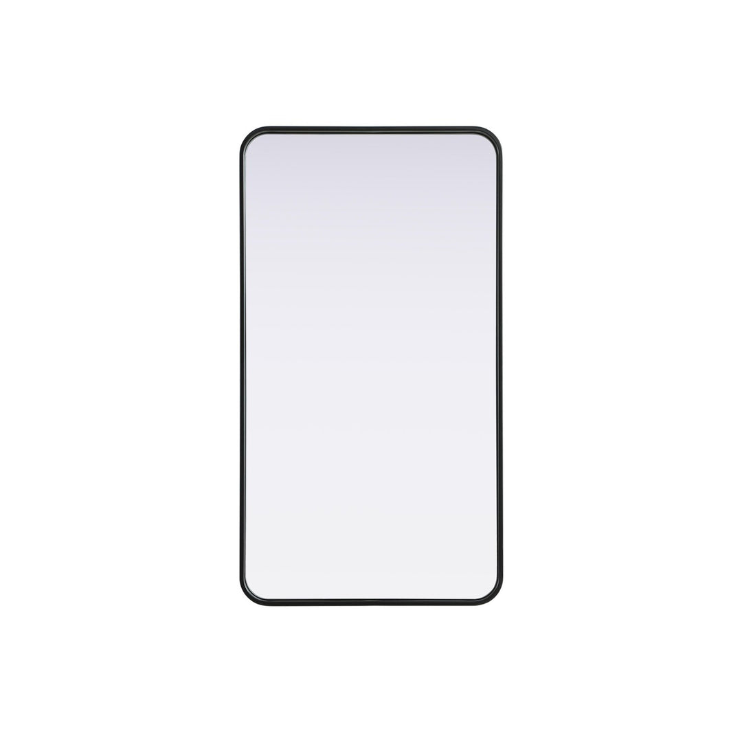 Contour Metal Rectangle Mirror 22X40 In Black - View 3 - Joshua Marshal