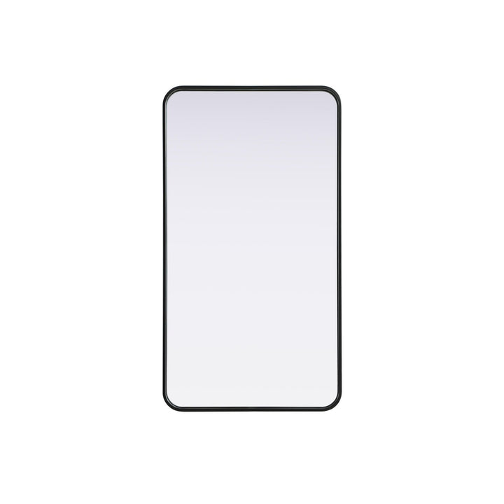 Contour Metal Rectangle Mirror 22X40 In Black - View 3 - Joshua Marshal