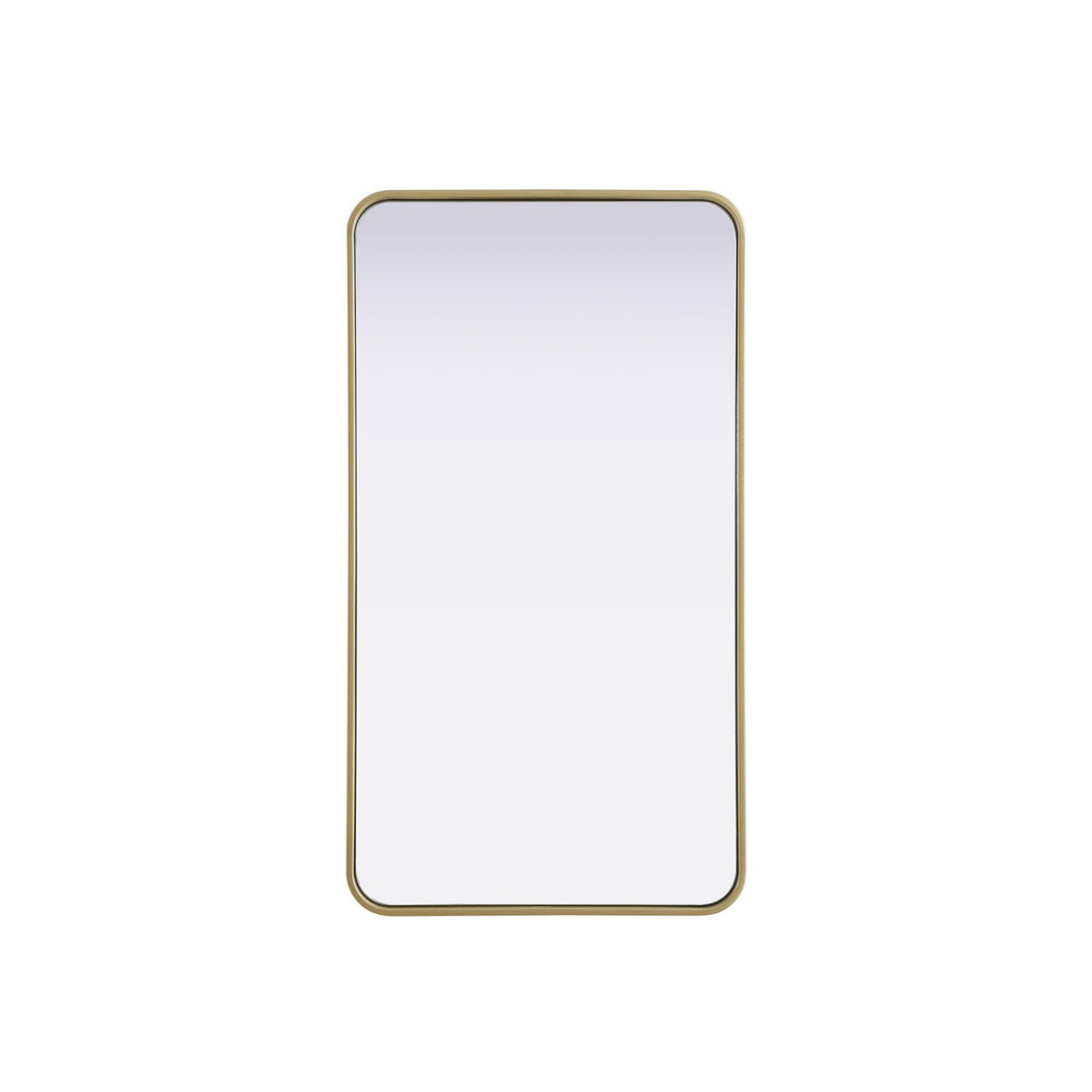 Contour Metal Rectangle Mirror 22X40 In Brass - View 3 - Joshua Marshal