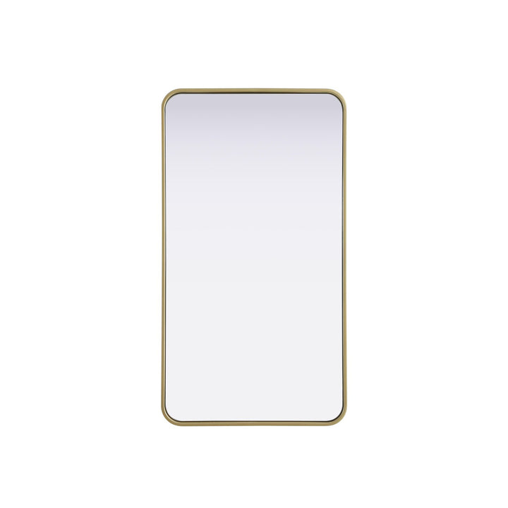 Contour Metal Rectangle Mirror 22X40 In Brass - View 3 - Joshua Marshal
