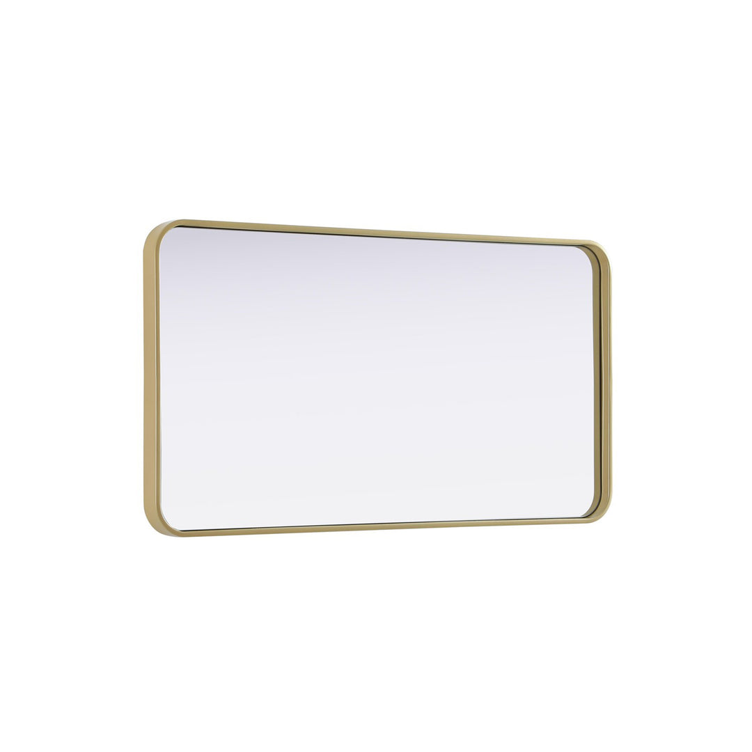 Contour Metal Rectangle Mirror 22X40 In Brass - View 5 - Joshua Marshal
