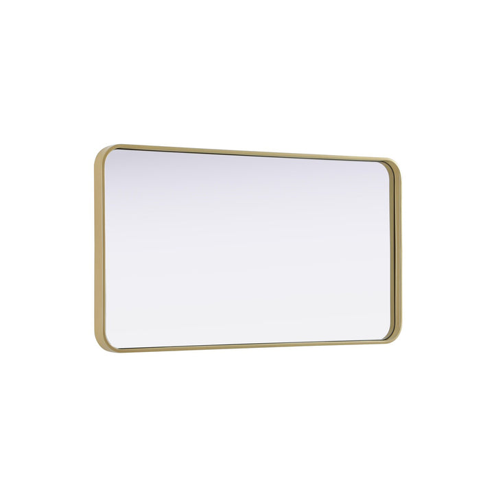 Contour Metal Rectangle Mirror 22X40 In Brass - View 5 - Joshua Marshal