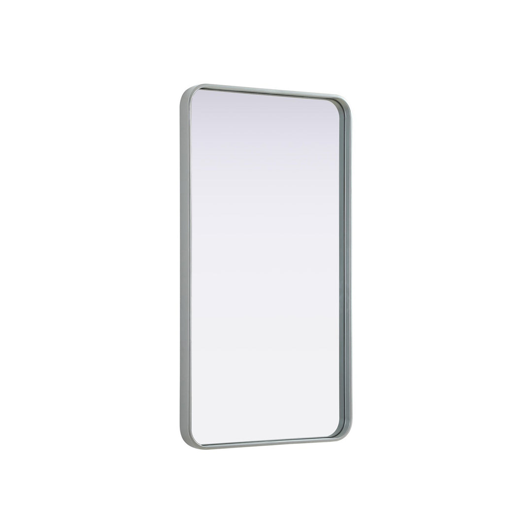 Contour Metal Rectangle Mirror 22X40 In Silver - View 4 - Joshua Marshal