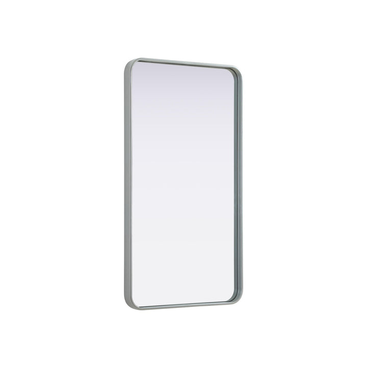 Contour Metal Rectangle Mirror 22X40 In Silver - View 4 - Joshua Marshal