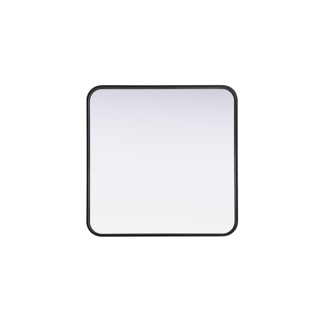 Contour Metal Square Mirror 24X24 In Black - View 3 - Joshua Marshal