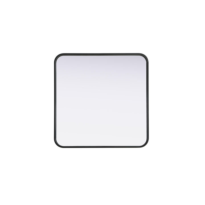 Contour Metal Square Mirror 24X24 In Black - View 3 - Joshua Marshal