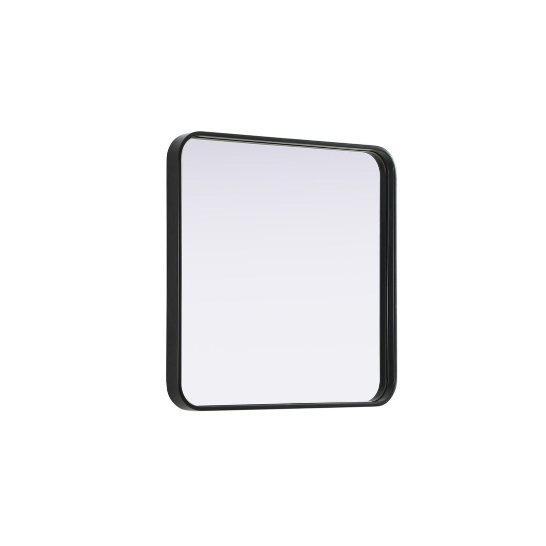Contour Metal Square Mirror 24X24 In Black - View 4 - Joshua Marshal