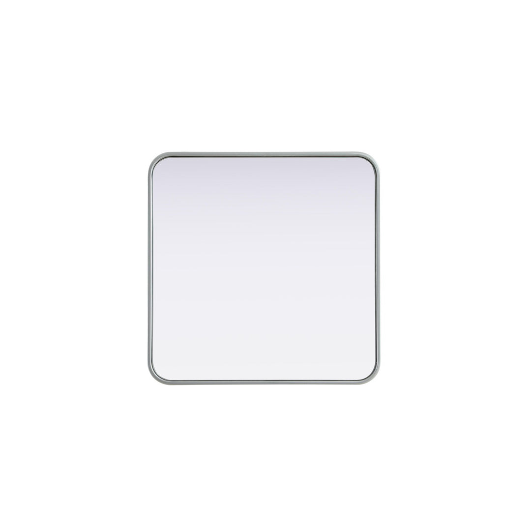 Contour Metal Square Mirror 24X24 In Silver - View 3 - Joshua Marshal