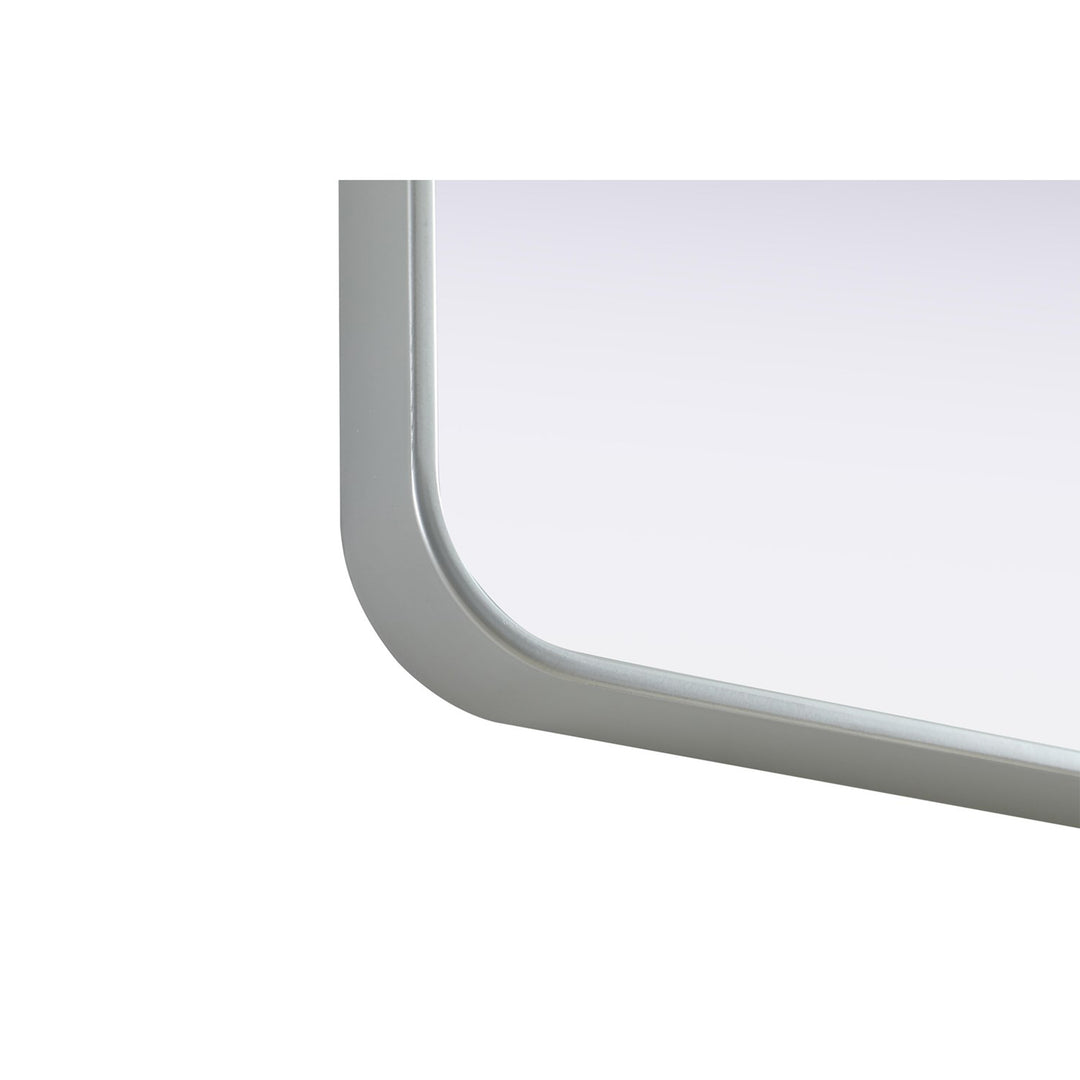 Contour Metal Square Mirror 24X24 In Silver - View 5 - Joshua Marshal