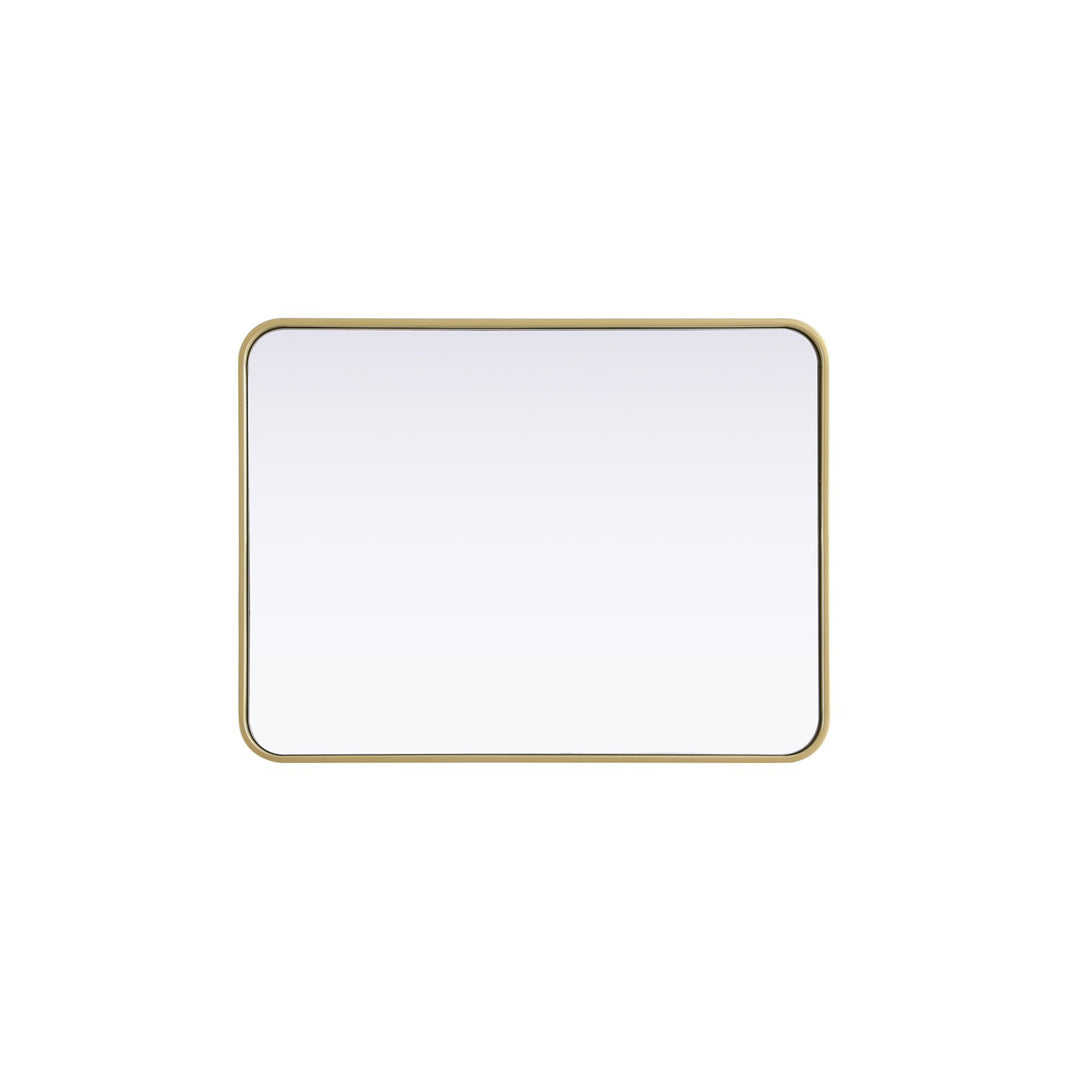 Contour Metal Rectangle Mirror 24X32 In Brass - View 3 - Joshua Marshal