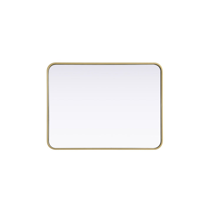 Contour Metal Rectangle Mirror 24X32 In Brass - View 3 - Joshua Marshal