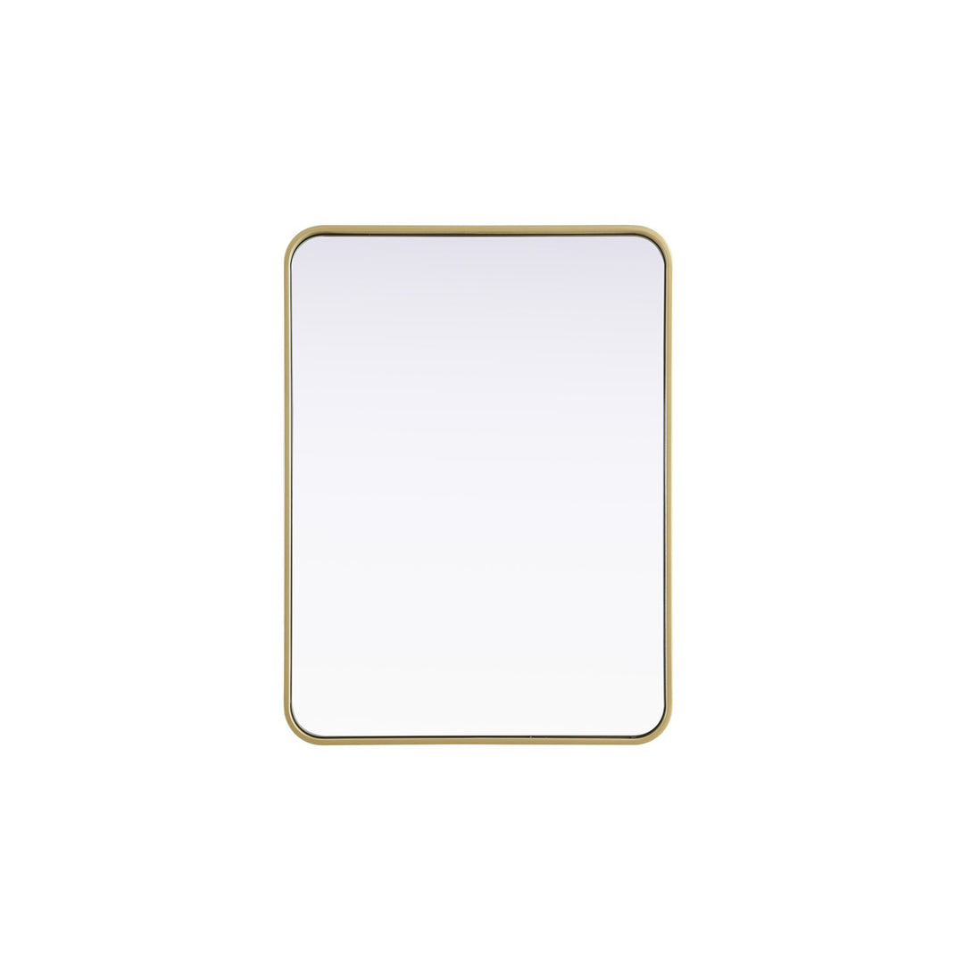 Contour Metal Rectangle Mirror 24X32 In Brass - View 4 - Joshua Marshal
