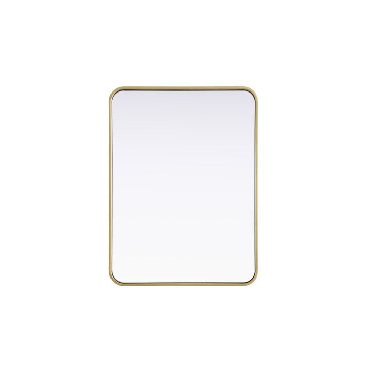 Contour Metal Rectangle Mirror 24X32 In Brass - View 4 - Joshua Marshal