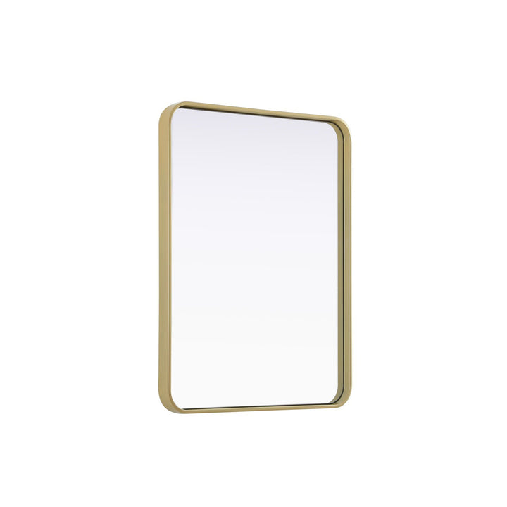 Contour Metal Rectangle Mirror 24X32 In Brass - View 5 - Joshua Marshal