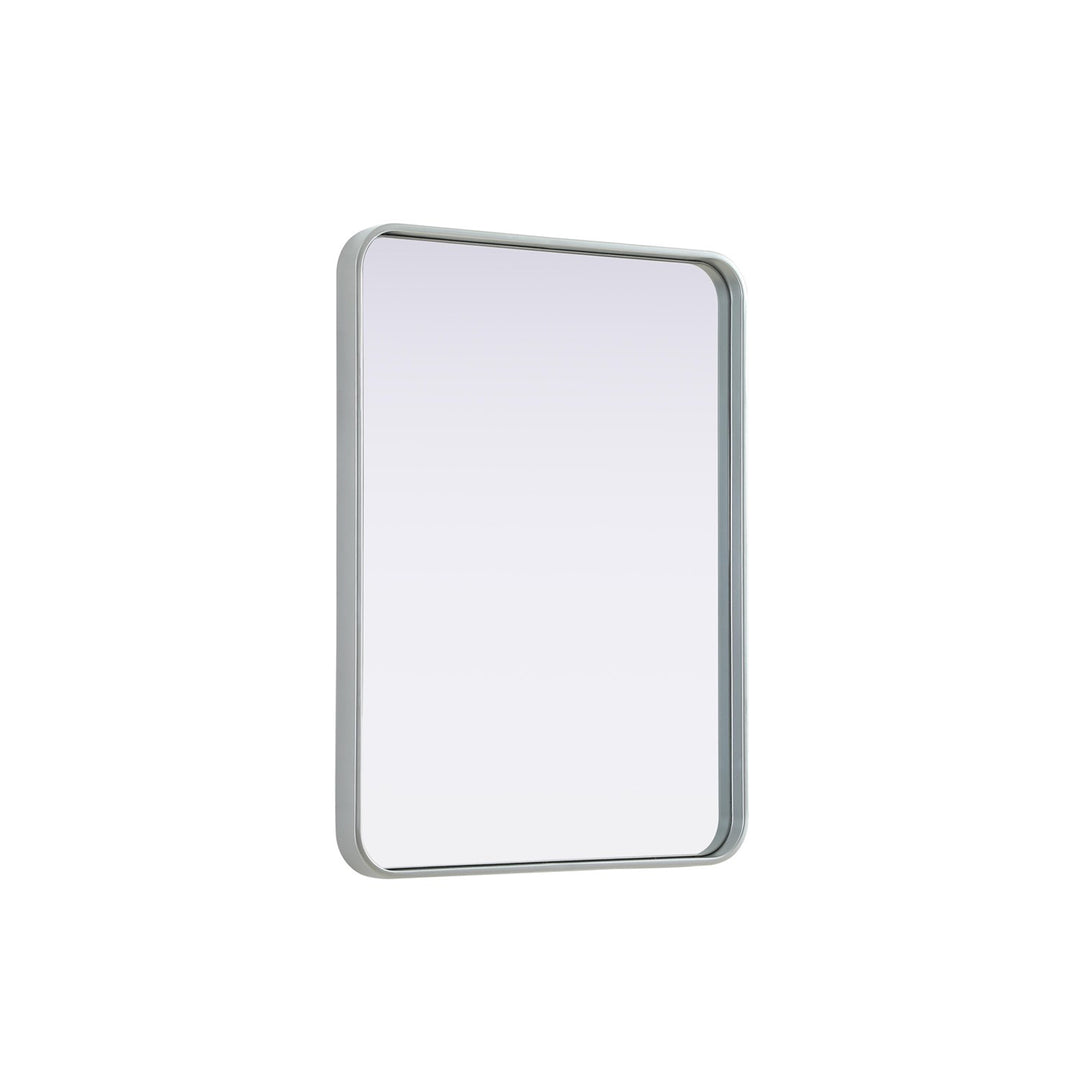Contour Metal Rectangle Mirror 24X32 In Silver - View 4 - Joshua Marshal
