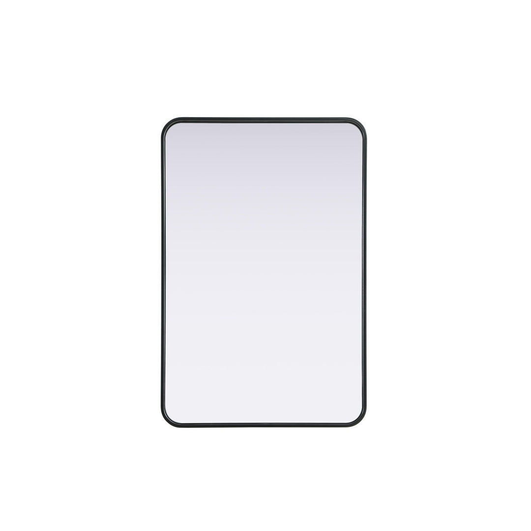 Contour Metal Rectangle Mirror 24X36 In Black - View 3 - Joshua Marshal