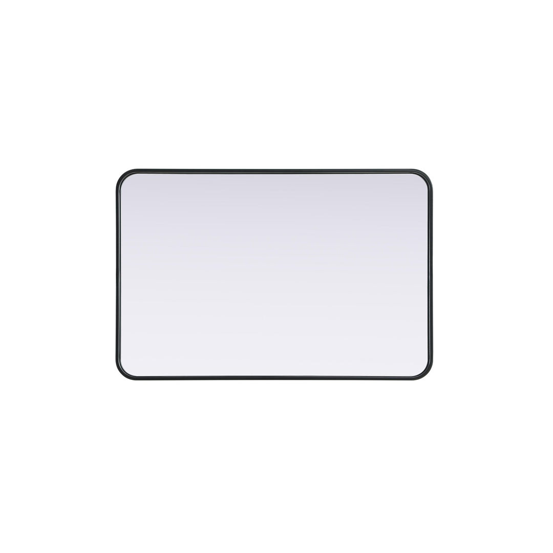 Contour Metal Rectangle Mirror 24X36 In Black - View 4 - Joshua Marshal