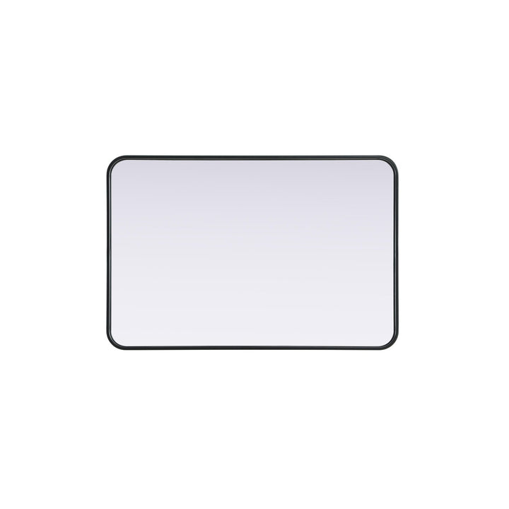 Contour Metal Rectangle Mirror 24X36 In Black - View 4 - Joshua Marshal
