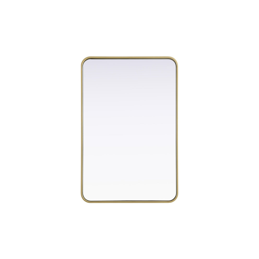 Contour Metal Rectangle Mirror 24X36 In Brass - View 3 - Joshua Marshal