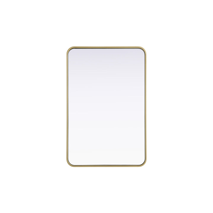 Contour Metal Rectangle Mirror 24X36 In Brass - View 3 - Joshua Marshal