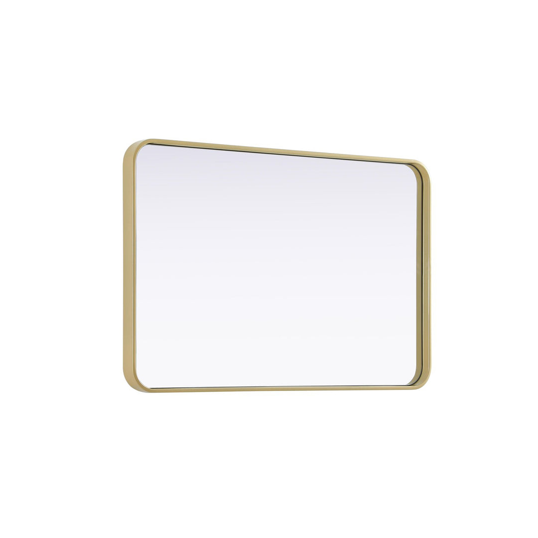 Contour Metal Rectangle Mirror 24X36 In Brass - View 5 - Joshua Marshal