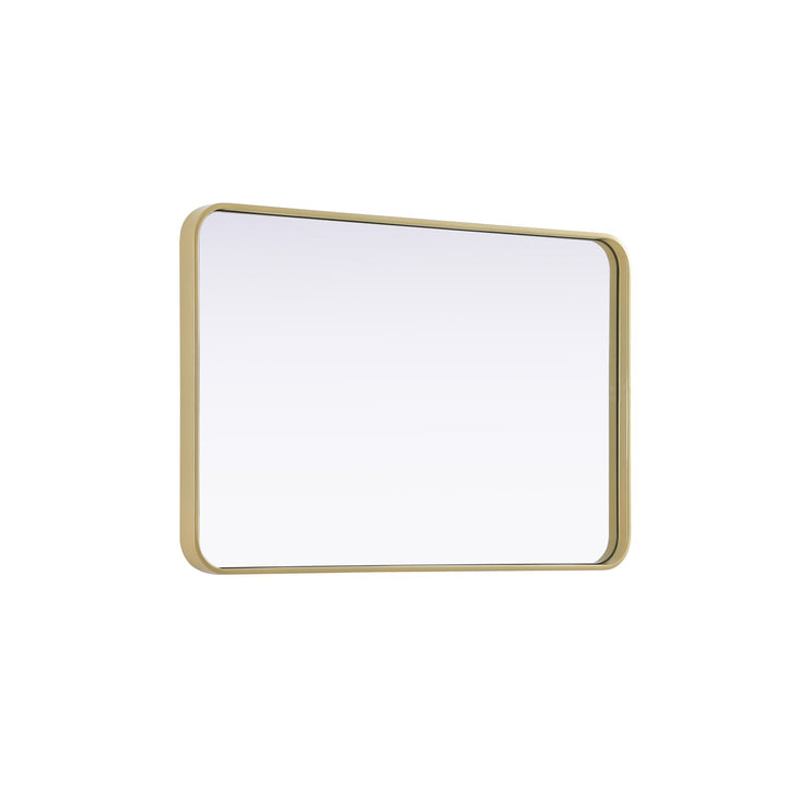 Contour Metal Rectangle Mirror 24X36 In Brass - View 5 - Joshua Marshal