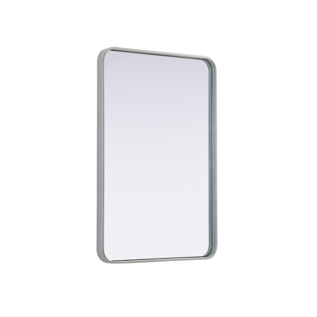 Contour Metal Rectangle Mirror 24X36 In Silver - View 4 - Joshua Marshal