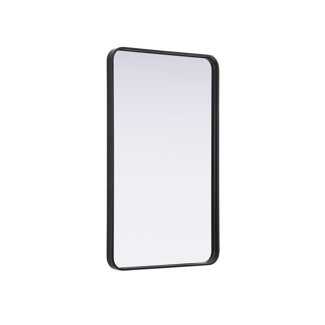 Contour Metal Rectangle Mirror 24X40 In Black - View 4 - Joshua Marshal
