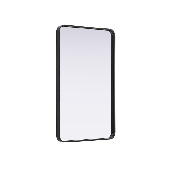 Contour Metal Rectangle Mirror 24X40 In Black - View 4 - Joshua Marshal