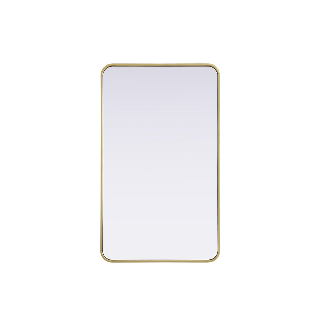 Contour Metal Rectangle Mirror 24X40 In Brass - View 3 - Joshua Marshal