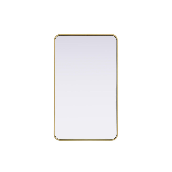Contour Metal Rectangle Mirror 24X40 In Brass - View 3 - Joshua Marshal