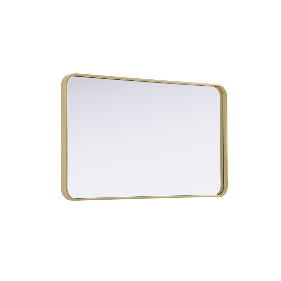 Contour Metal Rectangle Mirror 24X40 In Brass - View 5 - Joshua Marshal