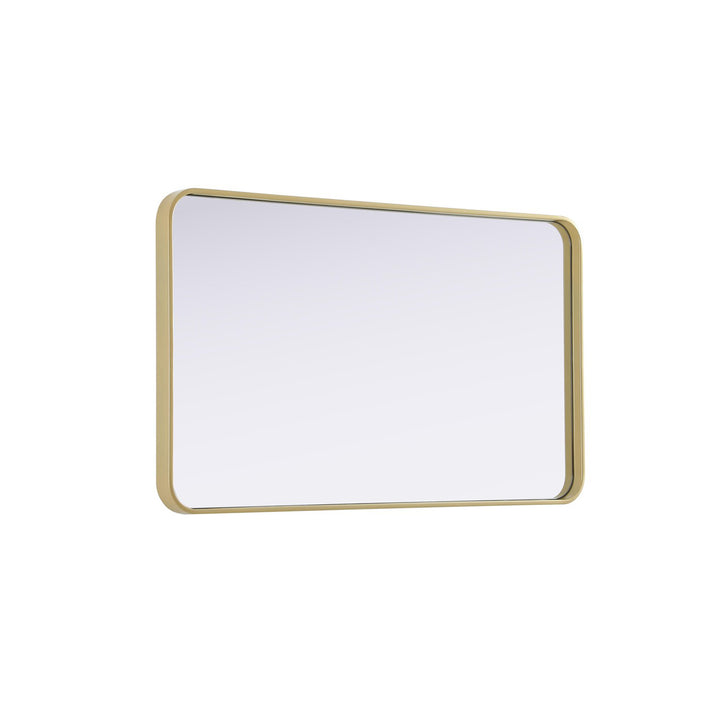 Contour Metal Rectangle Mirror 24X40 In Brass - View 5 - Joshua Marshal