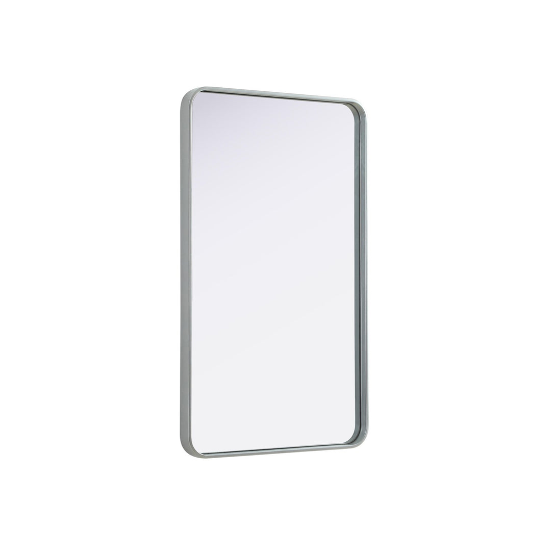 Contour Metal Rectangle Mirror 24X40 In Silver - View 4 - Joshua Marshal