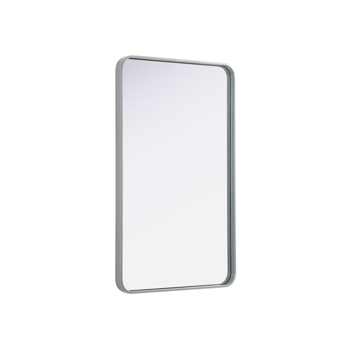 Contour Metal Rectangle Mirror 24X40 In Silver - View 4 - Joshua Marshal